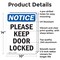 Signmission Please Keep Door Locked, 10 in W x Rectangle, Aluminum OS-2PACK-NS-A-1014-V-17471 - alternate 3